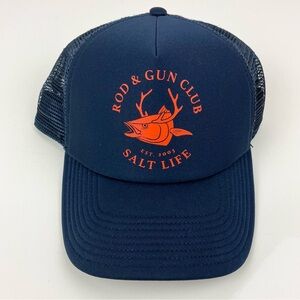 Salt Life Rod & Gun Club Est. 2003 Navy Blue Mesh Snapback Trucker Hat